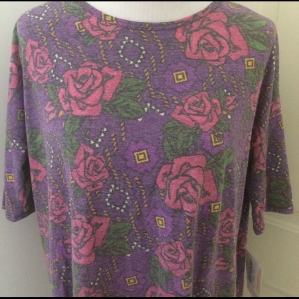 LuLaRoe
Irma Small Roses Pink Purple NWT